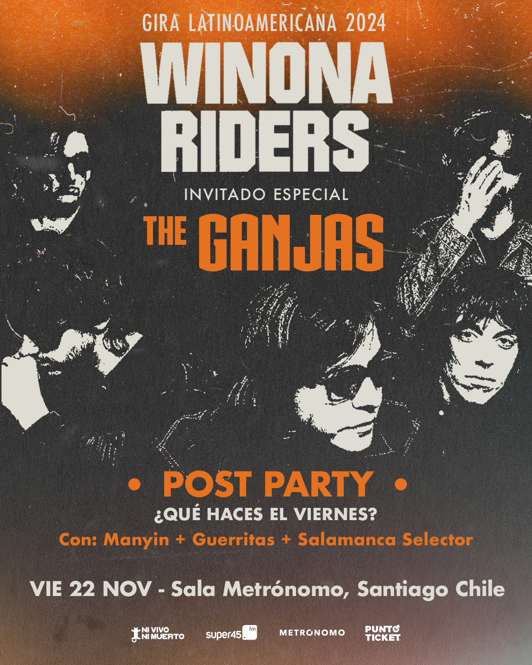 Concurso cerrado: Winona Riders se presentará en Sala Metrónomo